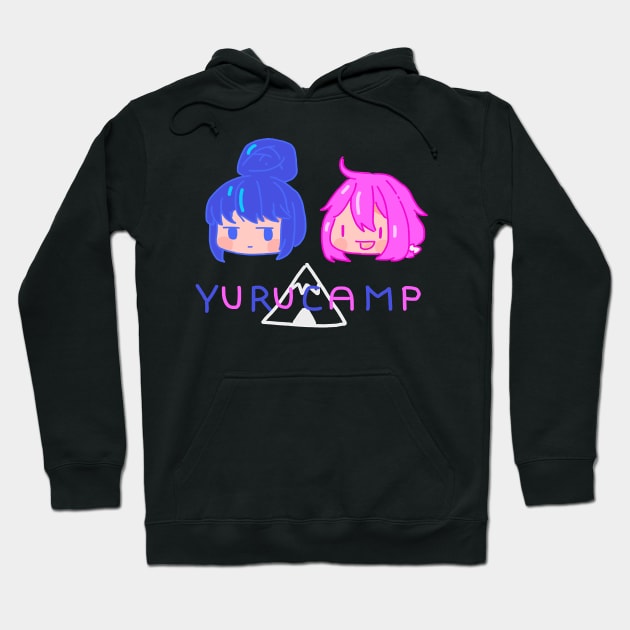 Yurucamp Laid-back Camp - Shimarin & Nadeshiko Hoodie by Jazael65